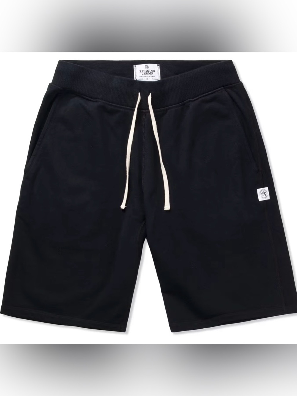 Mens Reigning Champ 10” Midweight Cotton Terry Sweat Shorts Size Large Black